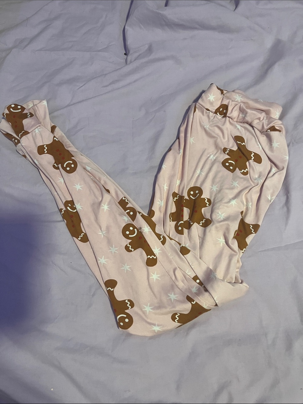 Women’s Pink Gingerbread Print Pajama Pants